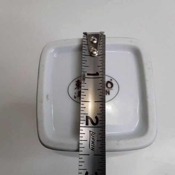 Vintage Toyo Botan Japan Porcelain Green Flower Flying Bird Motif Vase - Picture 7 of 10